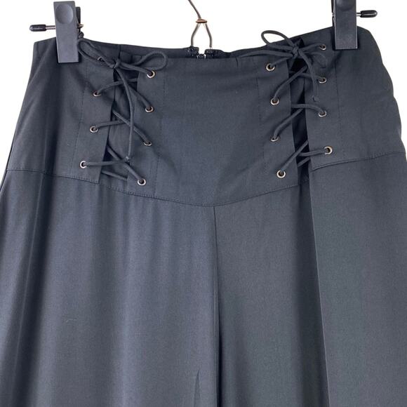 Sparkle & Fade Black Super Wide Leg Pants Size 4 Boho New With Tags - Picture 2 of 9